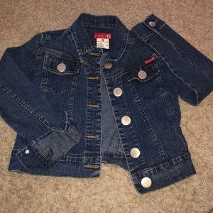 Gasoline cropped denim jacket girls size medium